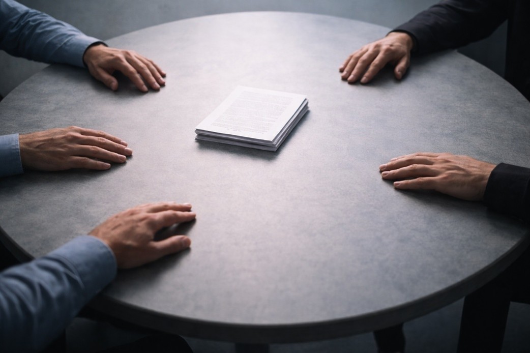 Family discussing estate matters after the death of a loved one without a will