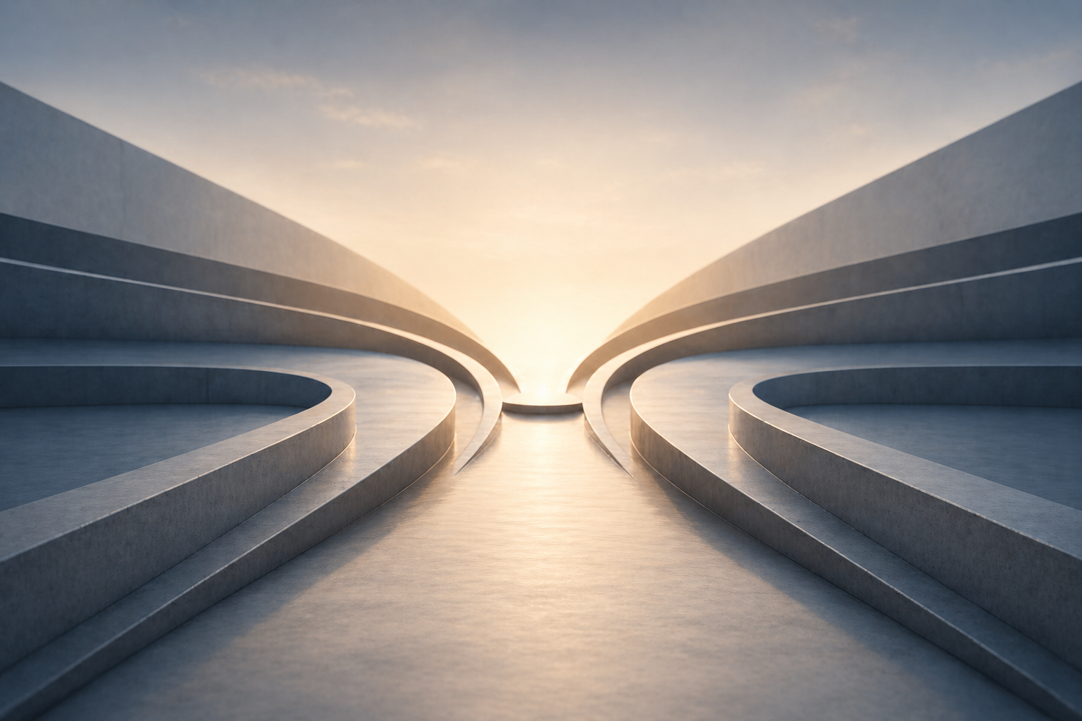 Converging abstract lines representing custody mediation, cooperation, and structured resolution