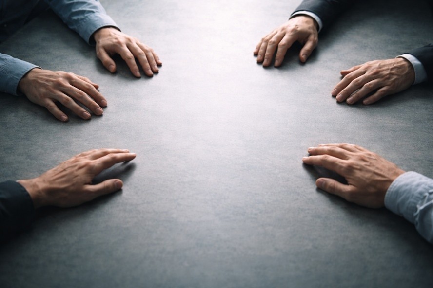 Family discussing estate matters after the death of a loved one without a will