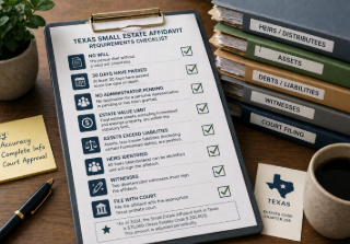 Probate decision gate visual showing whether a Texas estate may qualify for a Small Estate Affidavit