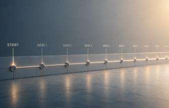 Linear time progression representing parenting time structure and visitation clarity