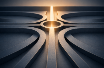 Balanced architectural structure representing marital agreement stability and resolution