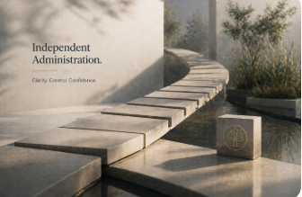 Clean abstract decision path showing executor control and streamlined estate administration