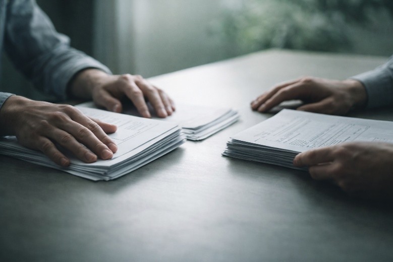 Probate court and estate administration illustration