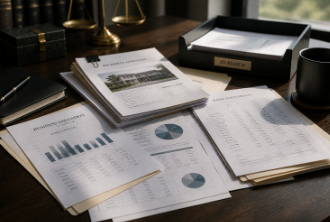 Calm professional meeting space representing clarity during a private high-net-worth divorce consultation
