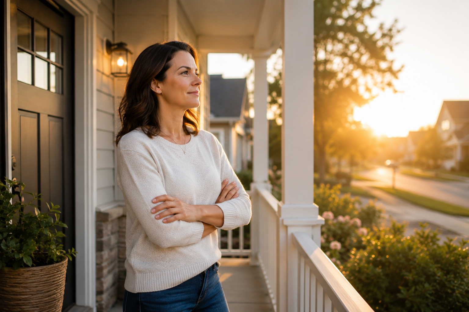 Woman creating a housing strategy using the HOME framework during divorce