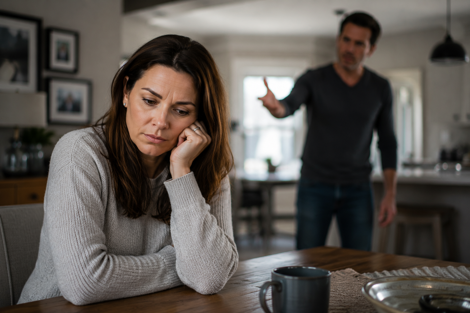 Emotional abuse in divorce with one spouse feeling unheard during conflict