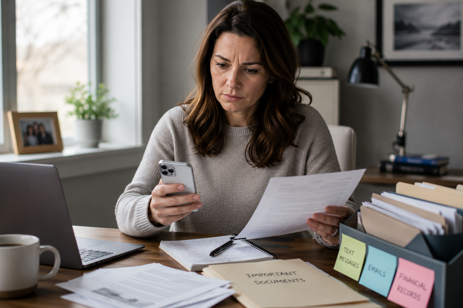 Documenting emotional abuse with phone records emails and organized notes