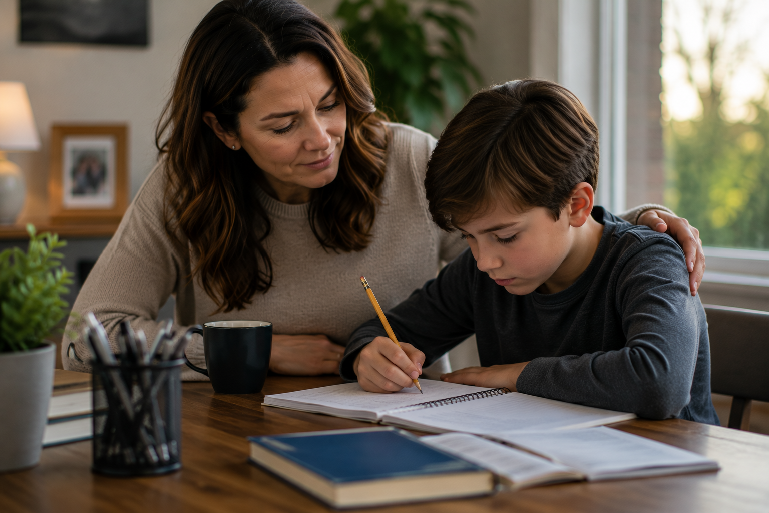 Parent protecting child stability during divorce after emotional abuse
