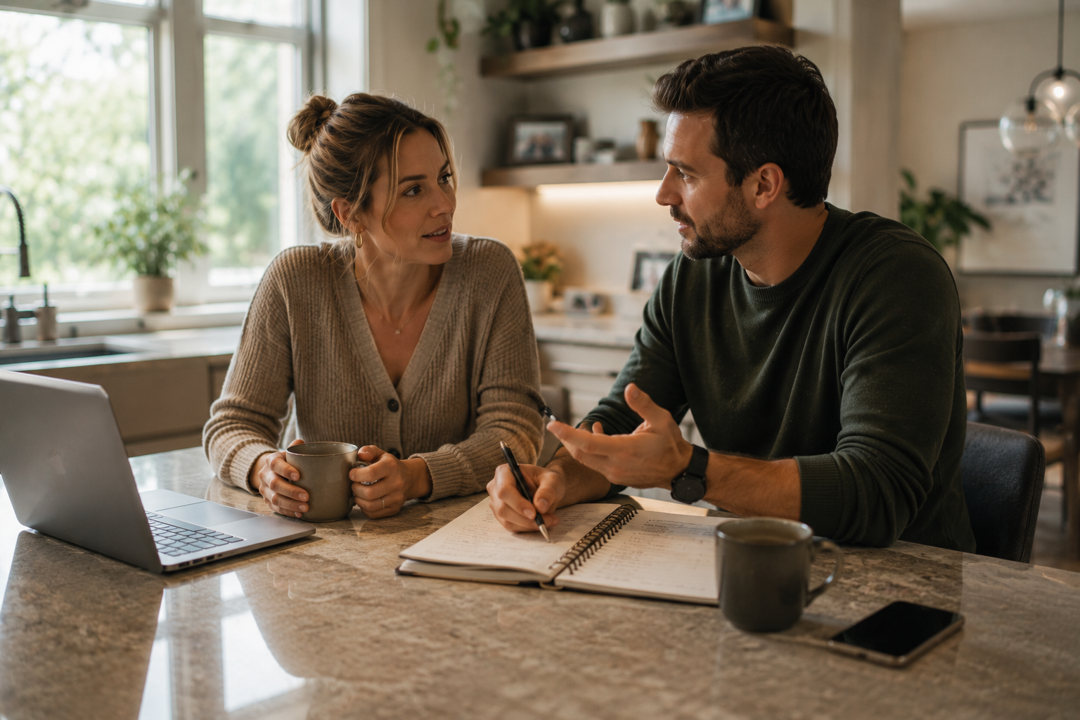 Couple discussing financial and estate planning expectations