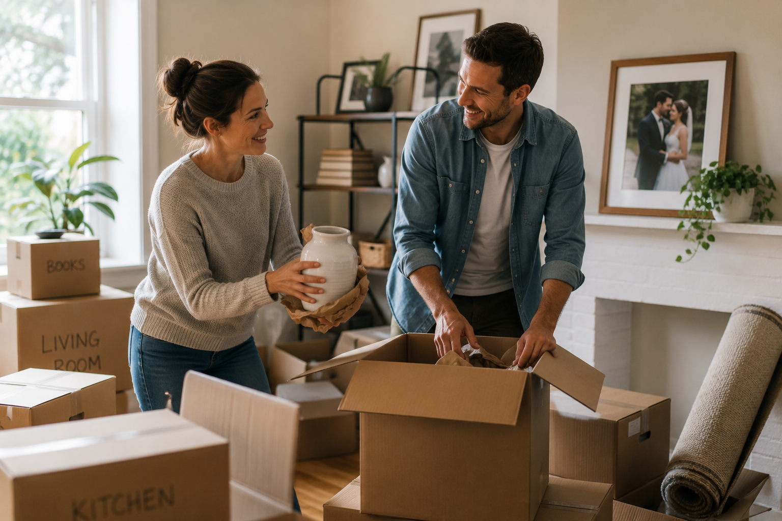 Unmarried partners reviewing wills and beneficiary documents