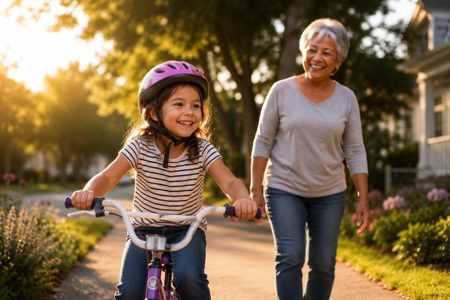 Parent and child creating a new routine after divorce