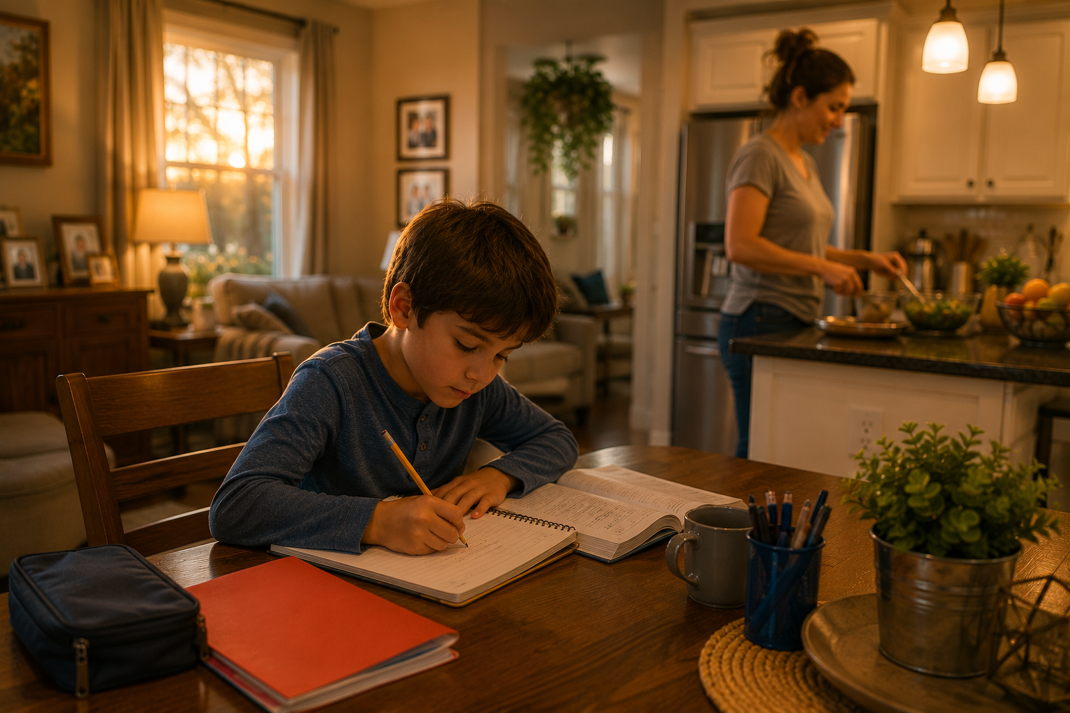 Shared digital calendar helping co-parents coordinate school events and parenting time