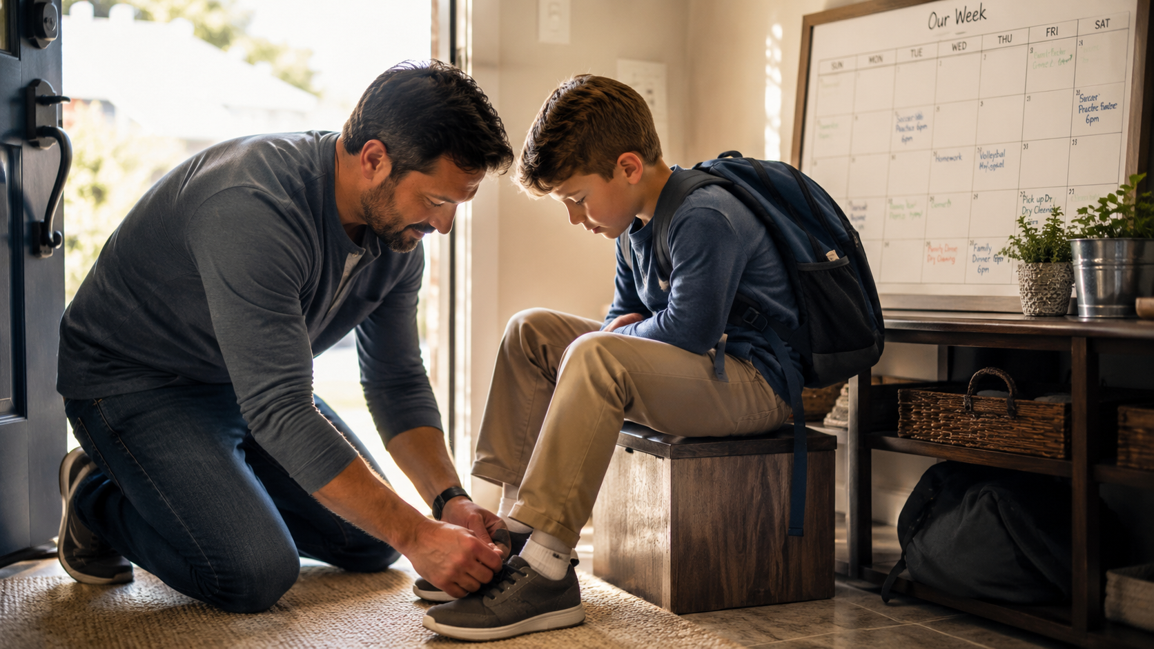 Father reflecting on how divorce may affect his relationship with his children