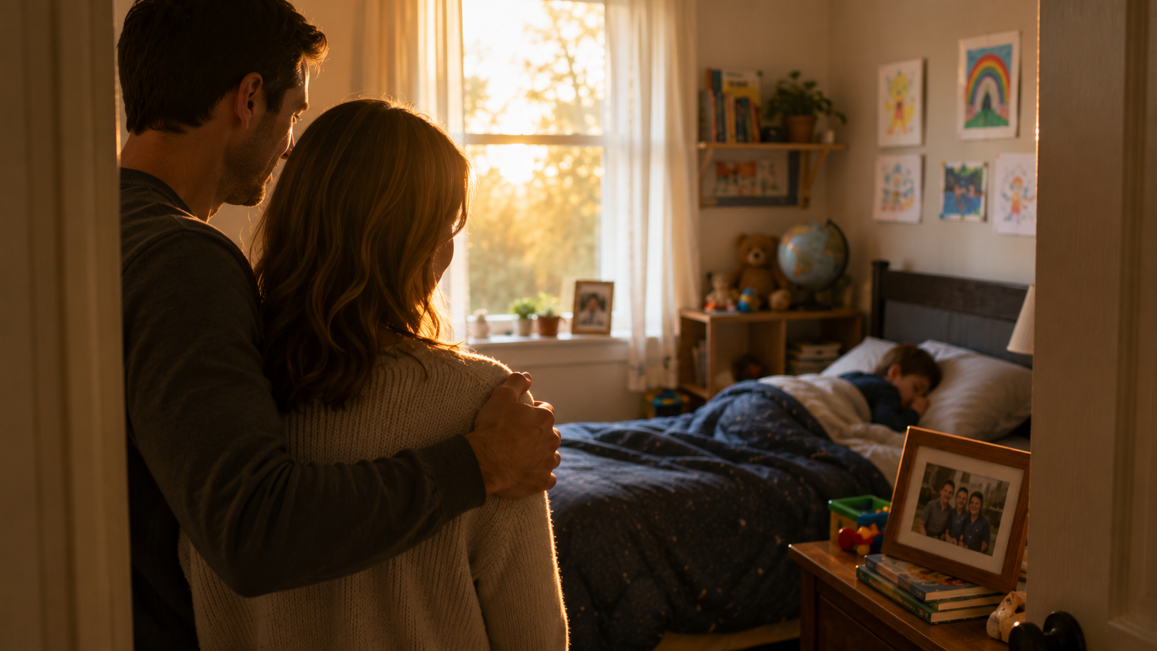 Parent planning an inheritance for a child with special needs in a calm home setting
