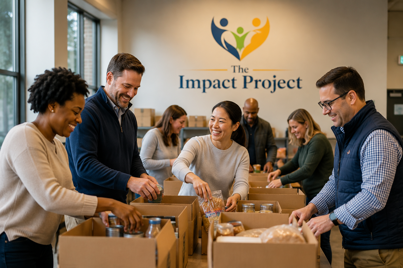 Community volunteers participating in The Impact Project
