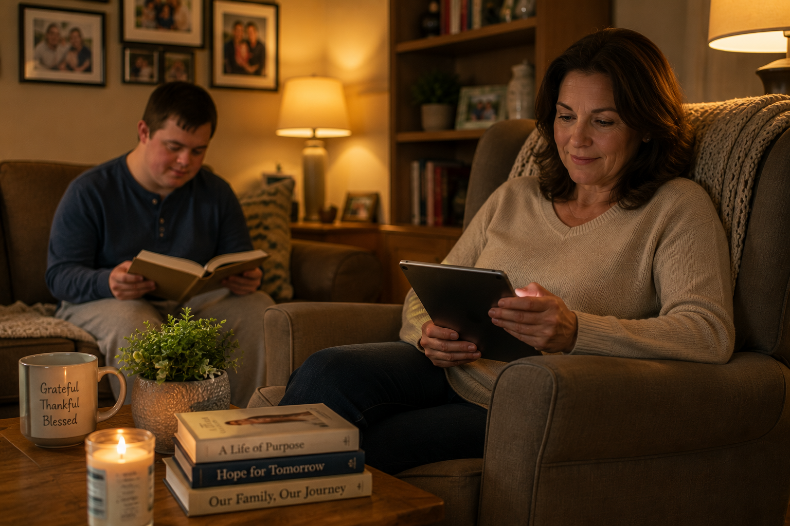 Family reviewing beneficiary designations and estate planning documents