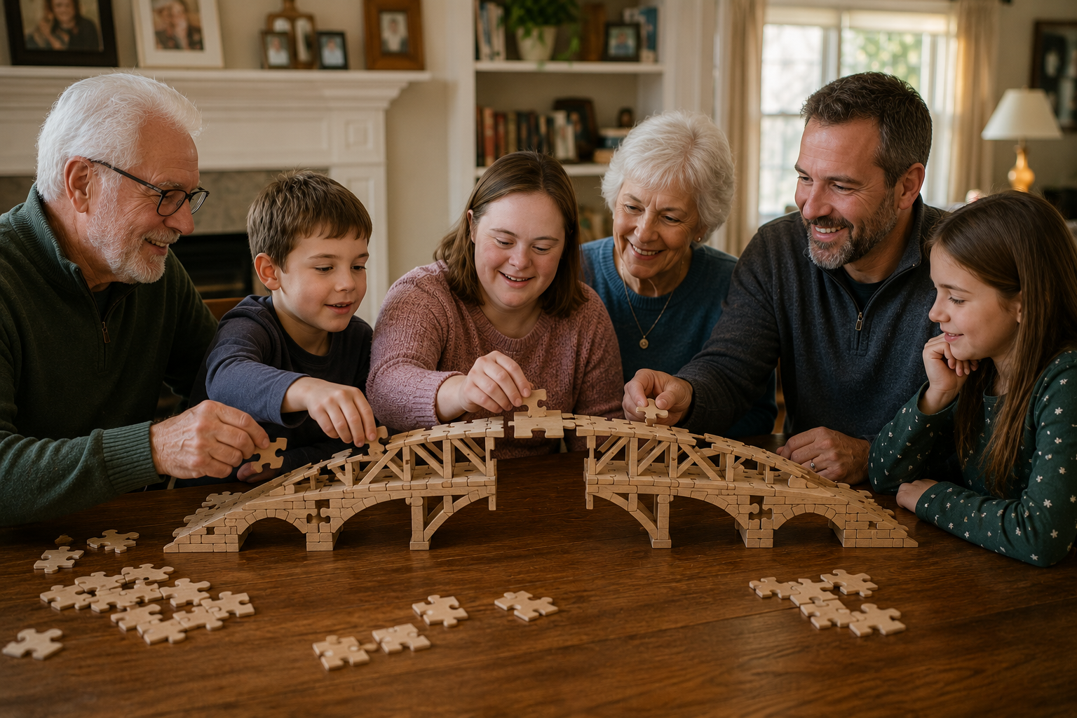 Family reviewing beneficiary designations and estate planning documents together