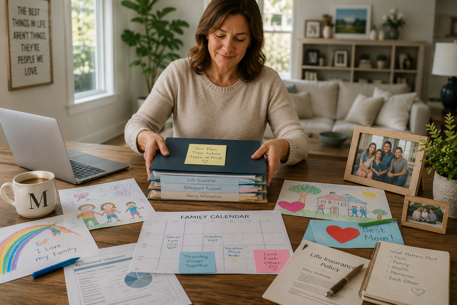 Caregiver documenting daily routines and support details for a disabled child's future care