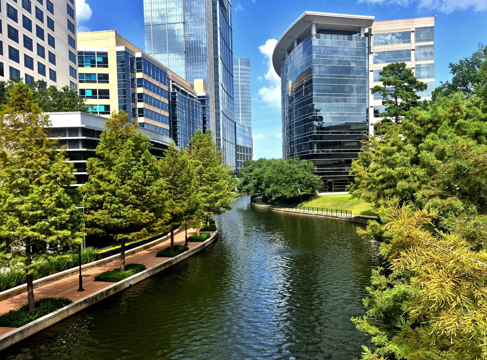 The Waterway in The Woodlands representing local connection and community