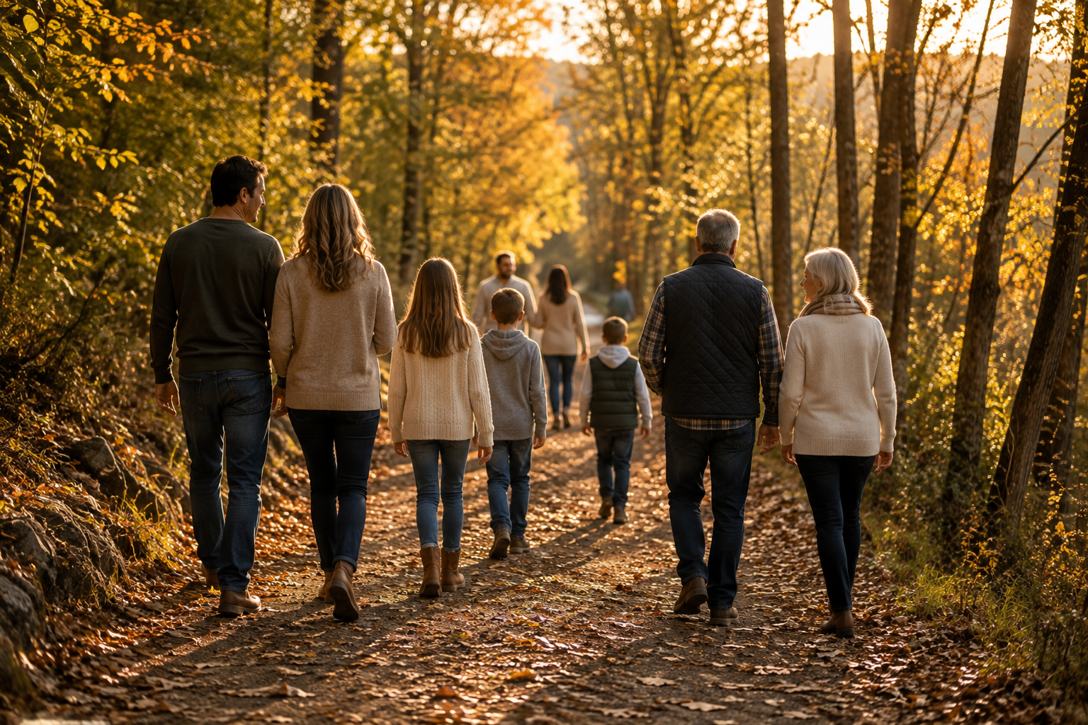 Surviving spouse and adult children supported by a clear inheritance plan
