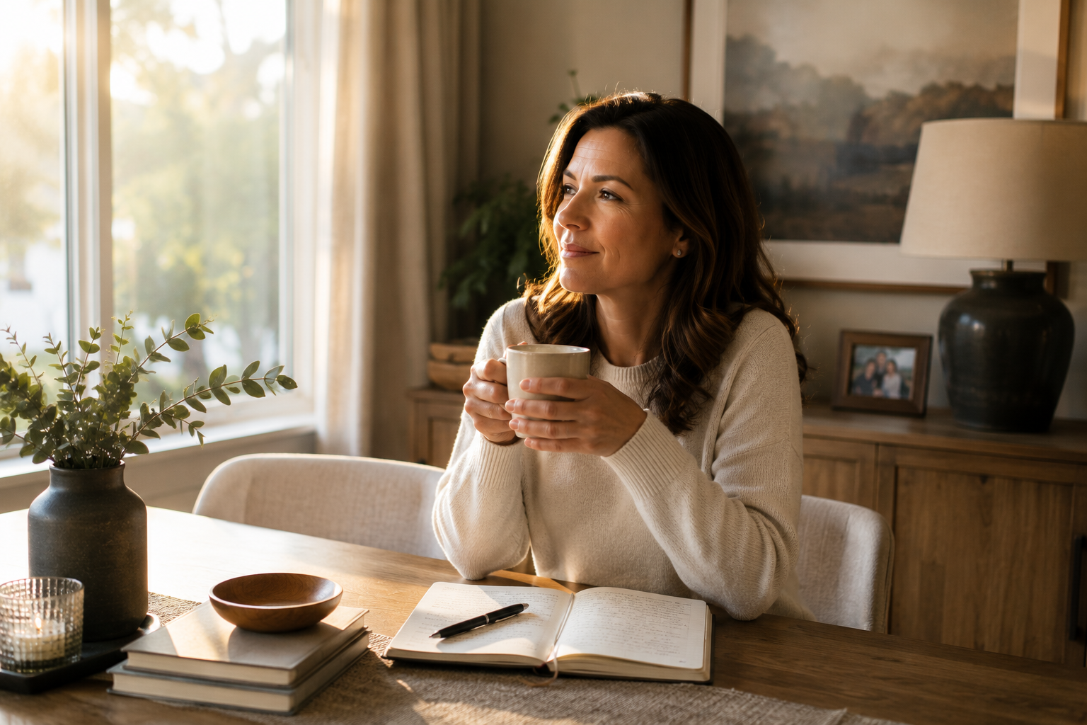 Organized estate planning documents after a major life transition