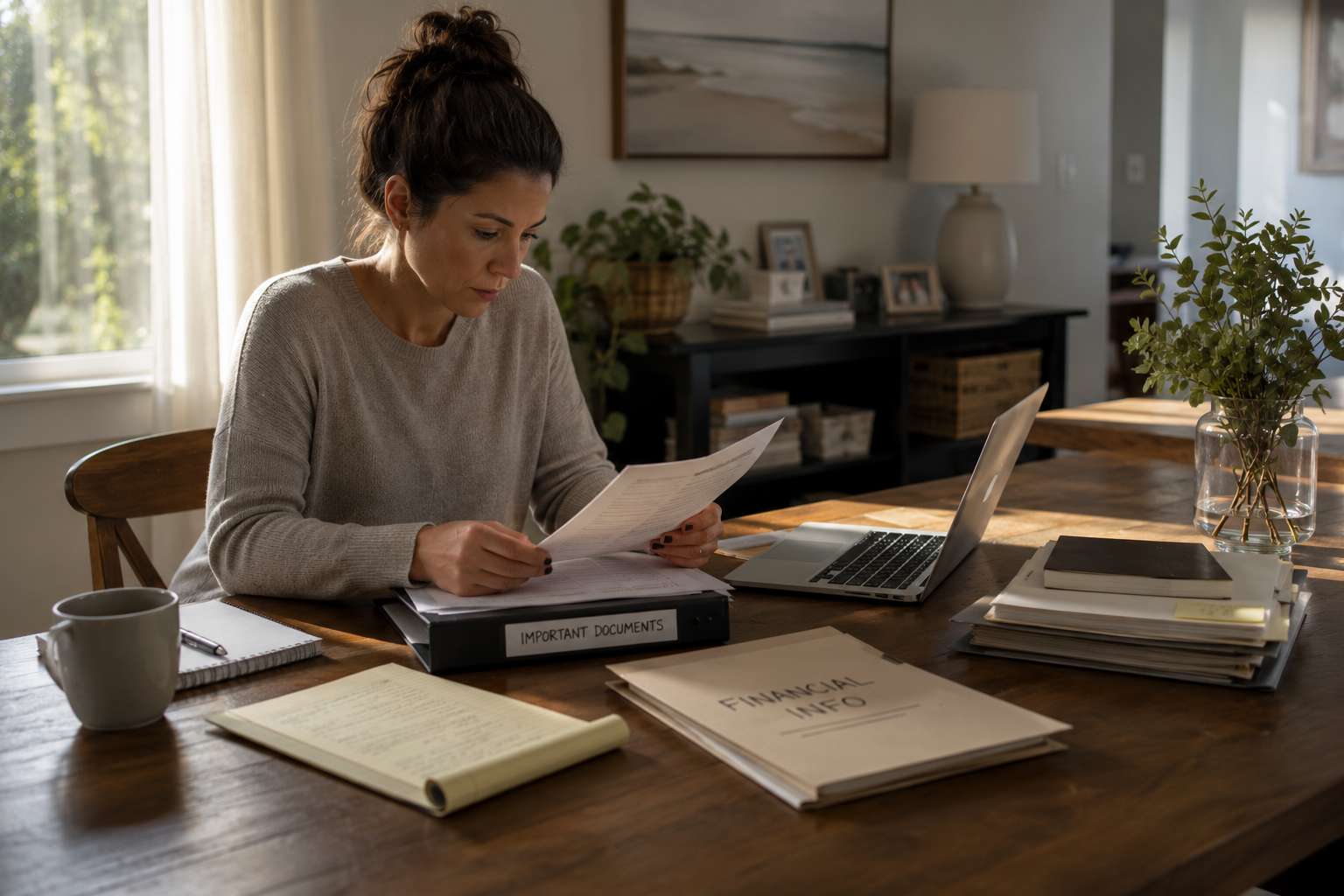 Organized emergency documents, identification, medication and child records